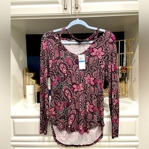 Ultra Flirt Small Top Paisley Purple/Pink. New with tags
